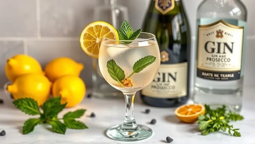Gin och prosecco att dricka hemma