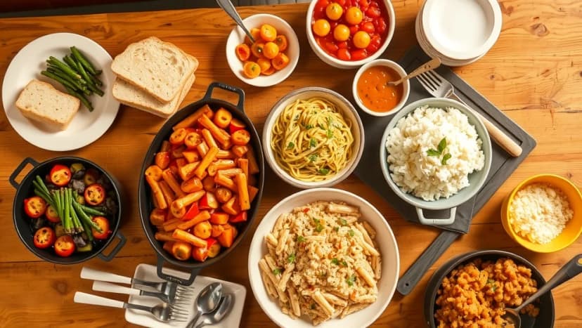 Enkel mat till många personer hemma