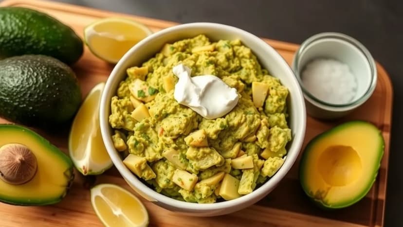 Guacamole med crème fraiche gör det bättre