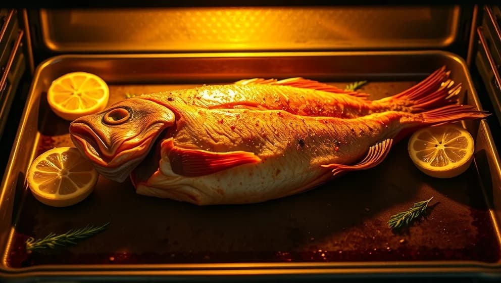 Vilken temperatur behövs för hälleflundra i ugn