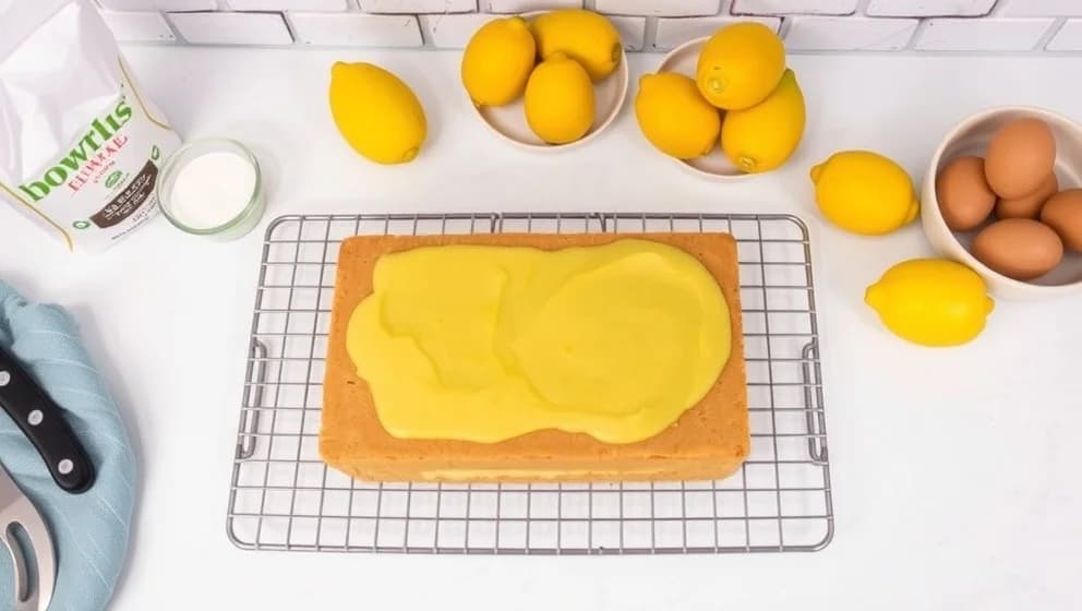 Långpanna med lemon curd och kaka