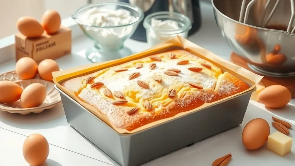 Mazarinkaka i långpanna utan mandelmassa