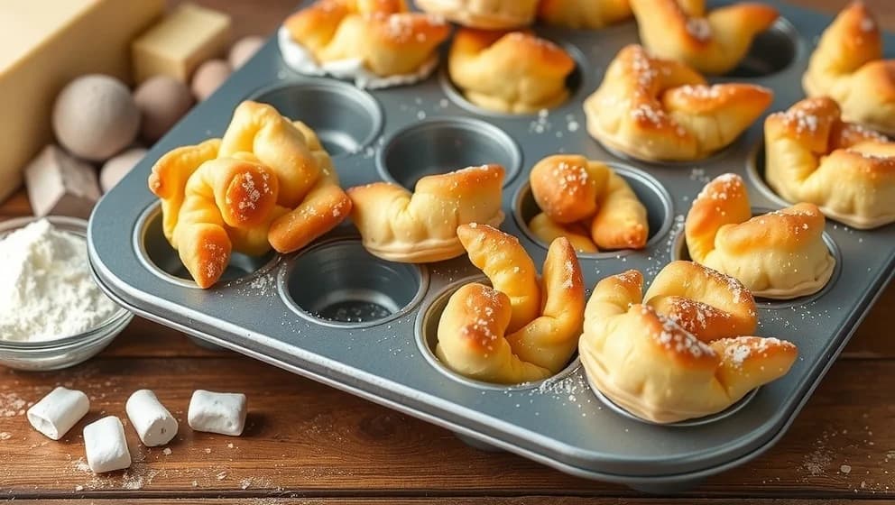 Minipajer i muffinsform med smördeg