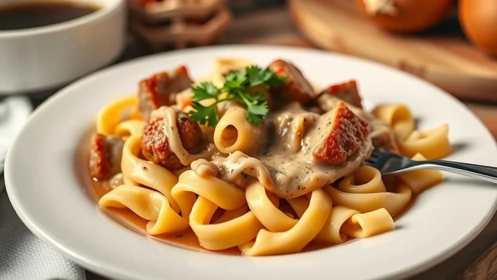 Världens godaste korv stroganoff