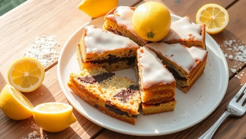 Vit kladdkaka med citron så gott det blir